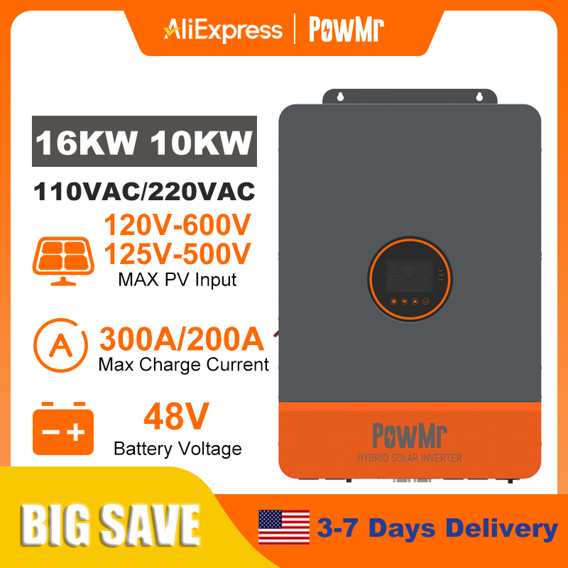 Split Phase Inverter 10Kw 110V 220V - محول طاقة شمسية هجين PowMr بقدرة
