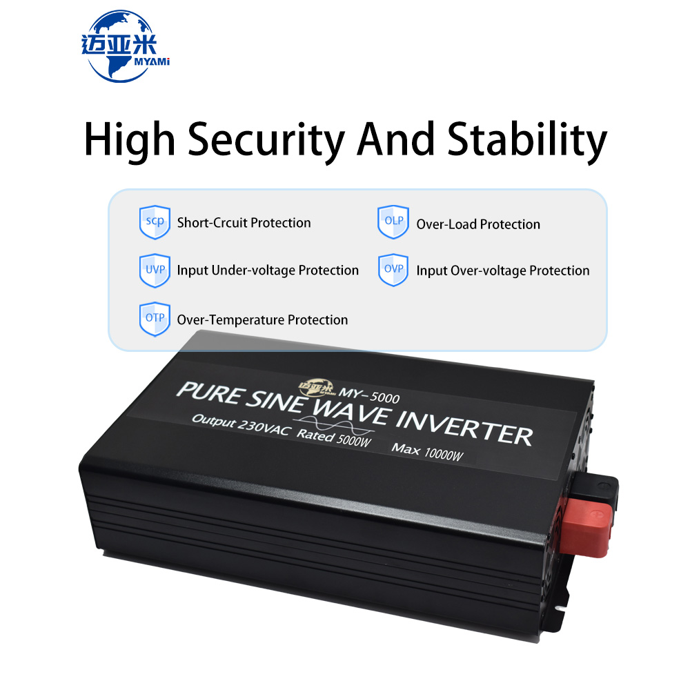 MYAMi-محول سيارة موجة جيبية نق - مراجعة Pure Sine Wave Inverter 5000W 48V 220V وسعره