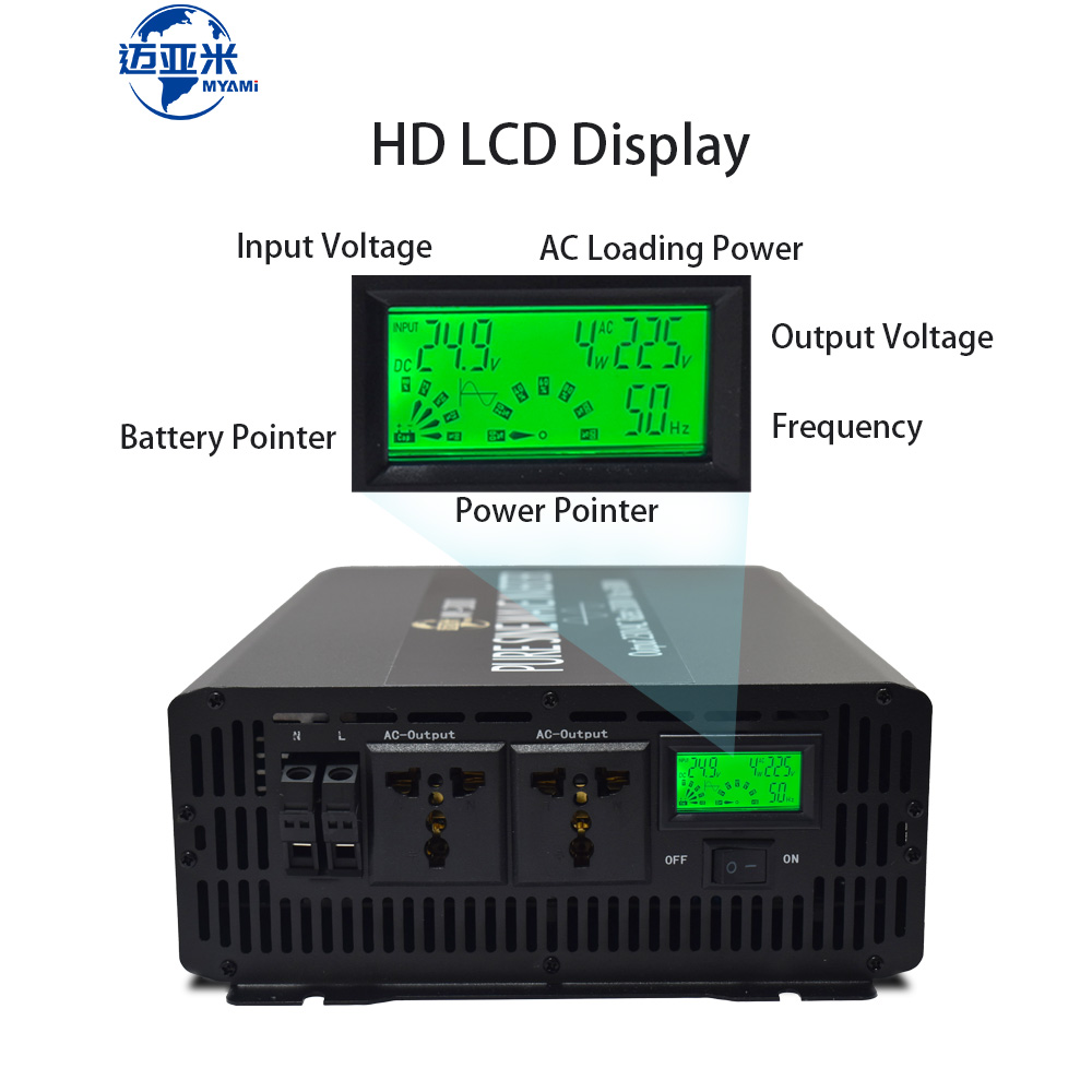 MYAMi-محول سيارة موجة جيبية نق - مراجعة Pure Sine Wave Inverter 5000W 48V 220V وسعره