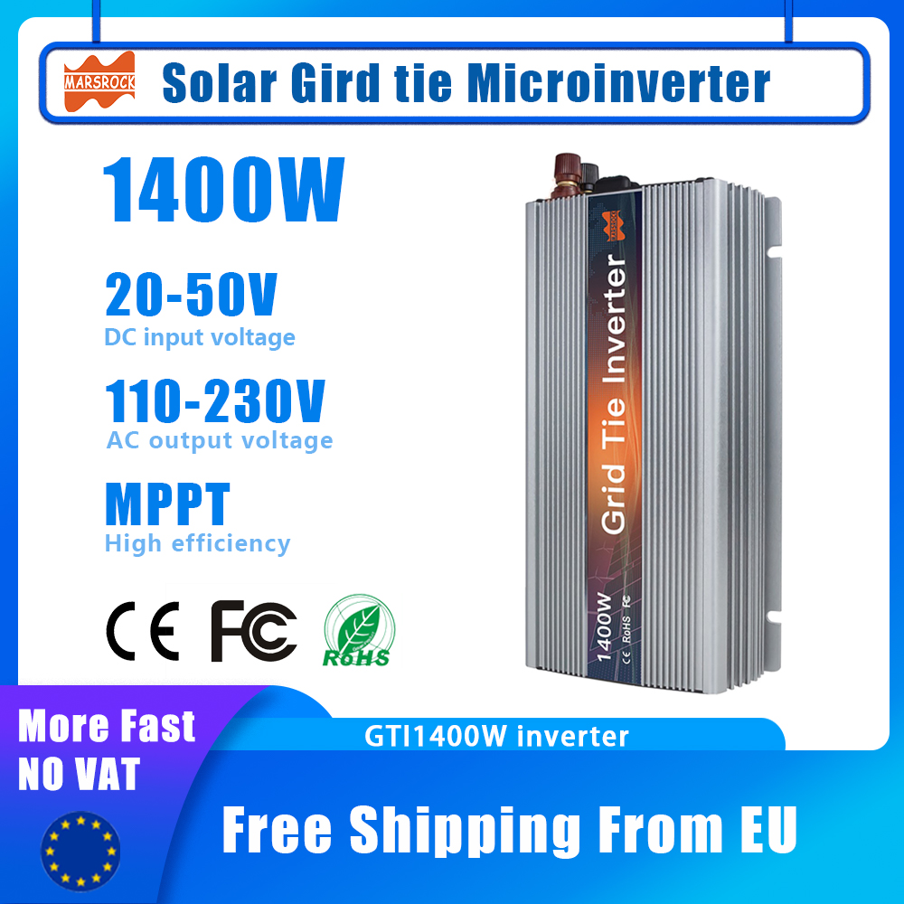 محول طاقة شمسية MPPT بقوة 1400 - مراجعة Micro Inverter 1400W Solar Grid Tie وسعره